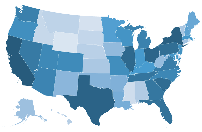 US Heat Map - Government Impersonation Scam Targeting Seniors (2024)