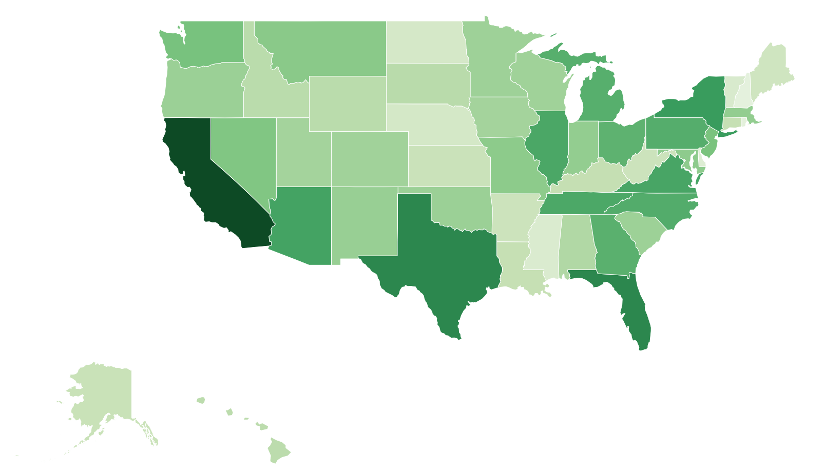 US Heat Map - Lottery and Sweepstakes Scams Targeting Seniors (2025)